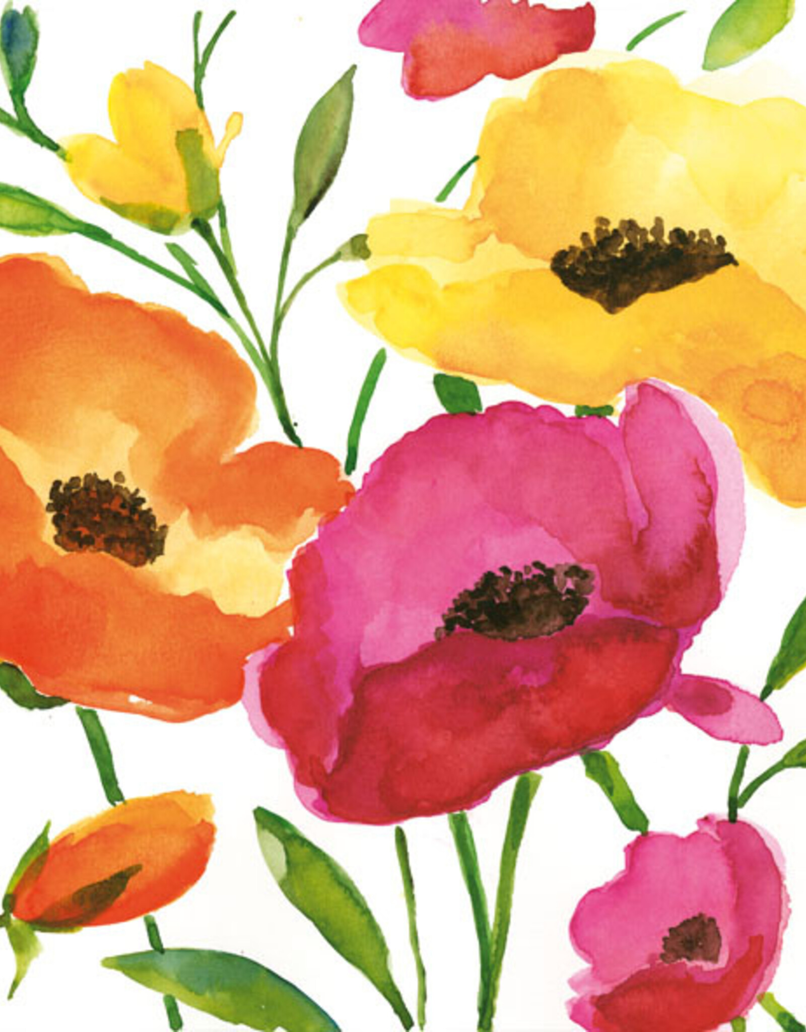 Serv. Table - Aquarel poppy
