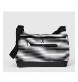Sac à lunch ligné blanc & noir