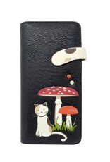 ESPE Portefeuille L Chat Champignons - Noir