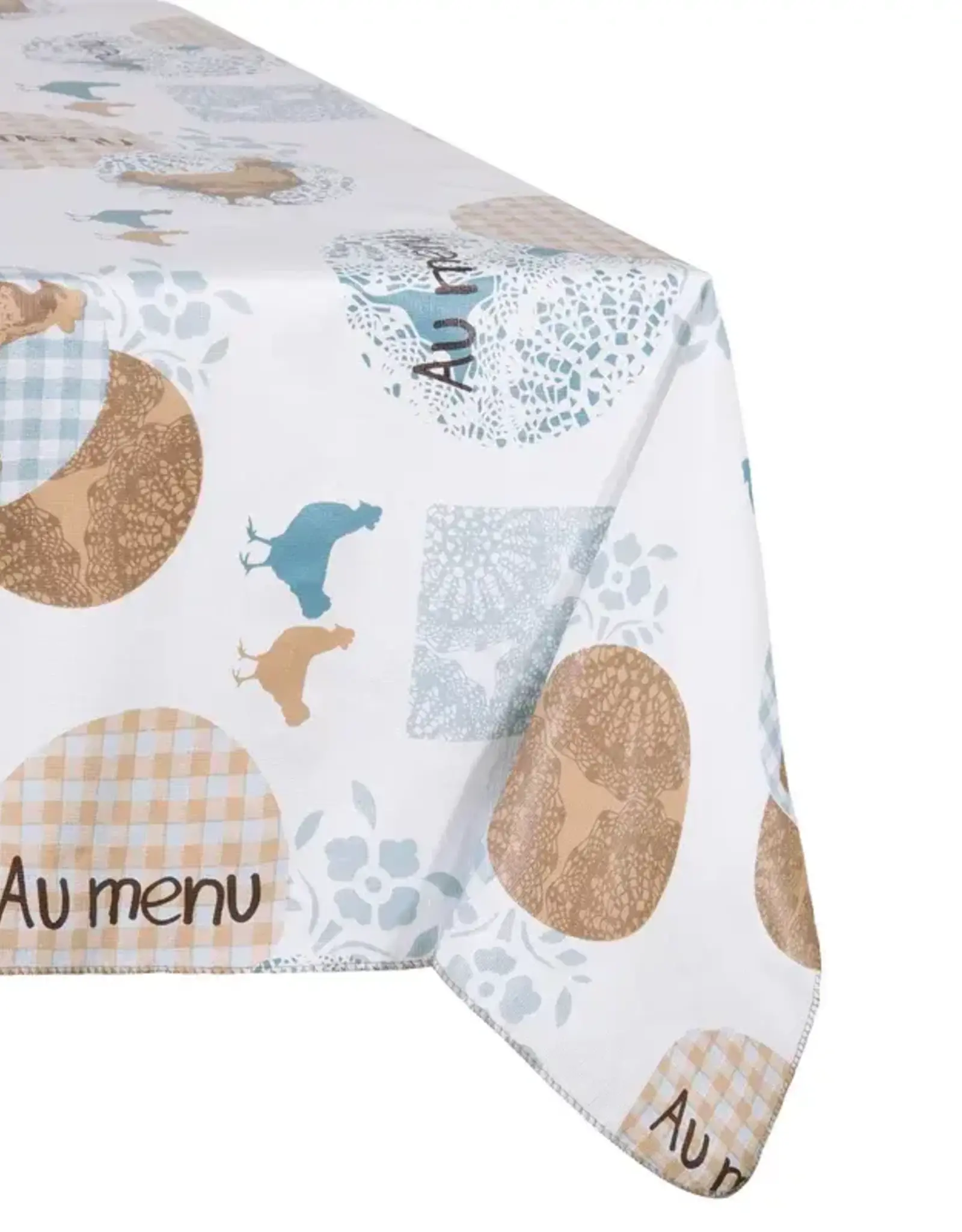 Nappe vinyle Poules  60'' Ronde