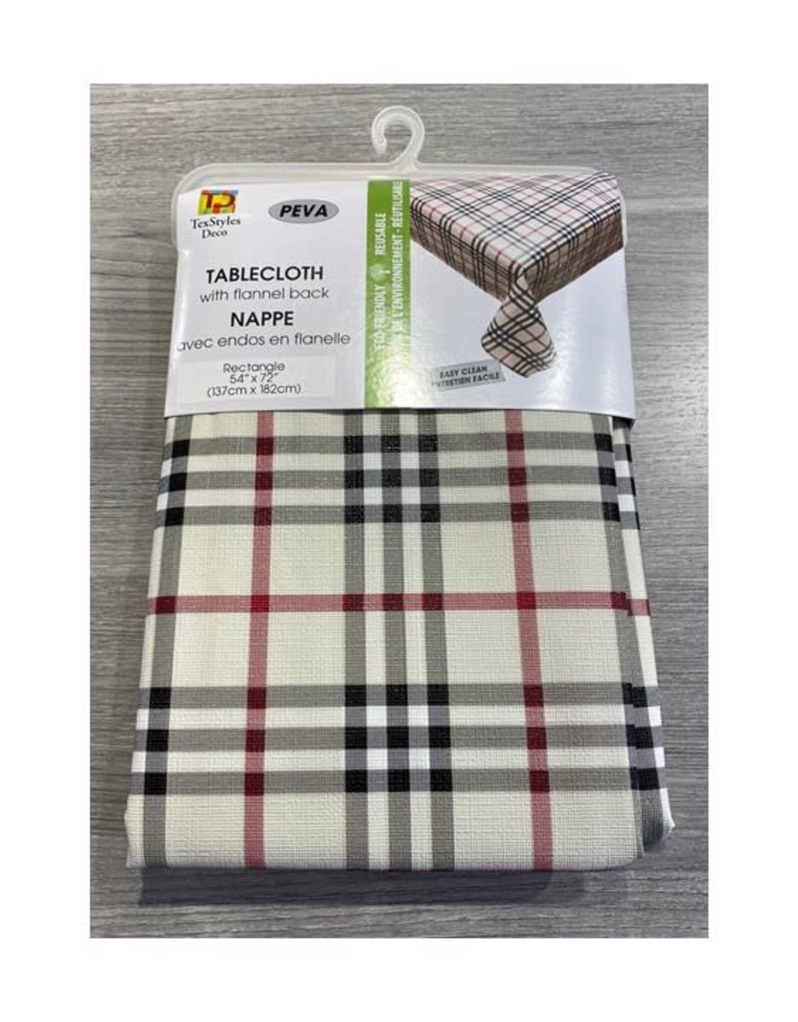 Nappe vinyle Tartan 60" ronde