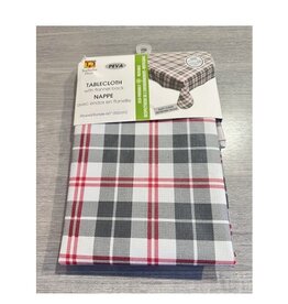 Nappe vinyle carreaux gris - 60 " Ronde