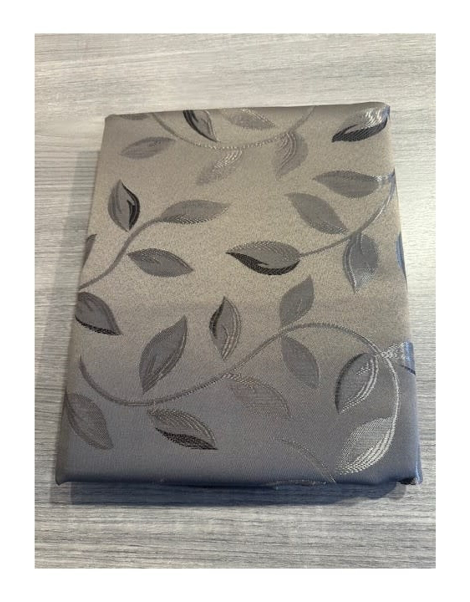 Nappe Jacquard Feuilles - Gris  70'' x 126''