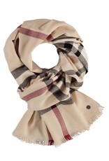 Fraas Foulard léger carreaux - Beige