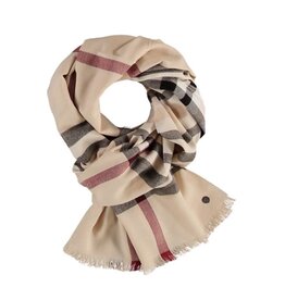 Fraas Foulard léger carreaux - Beige