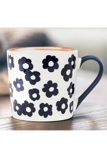 Tasse artisan - Fleurs noir