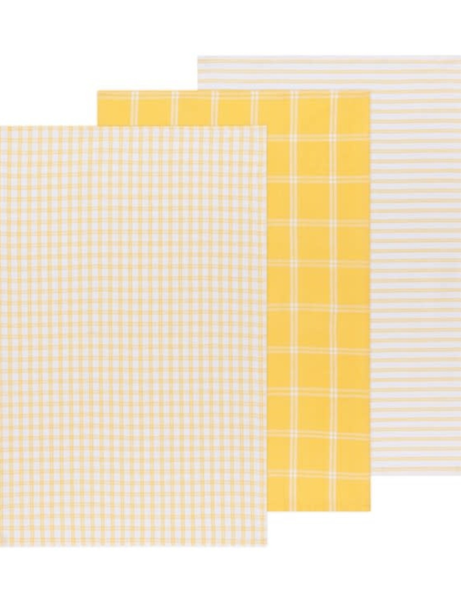 3 linges à vaisselle - Jaune