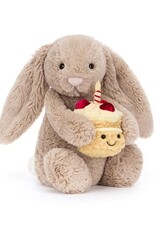 Jellycat Lapine beige + Gâteau