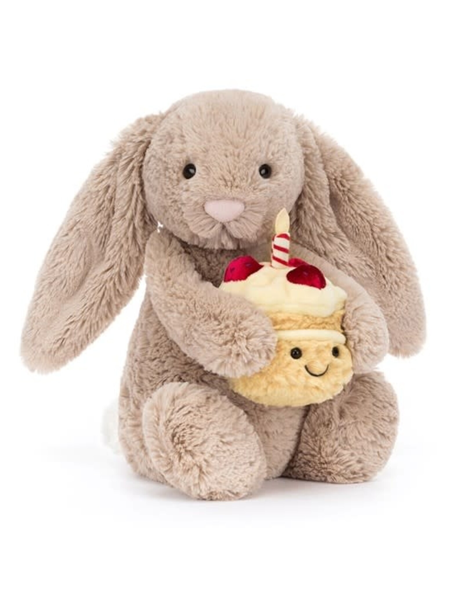 Jellycat Lapine beige + Gâteau