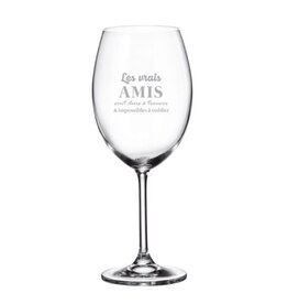 La maison du bar Verre à vin - Les vrais amis