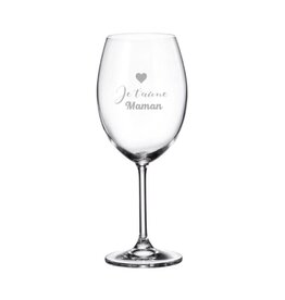 La maison du bar Verre à vin - Je t'aime Maman