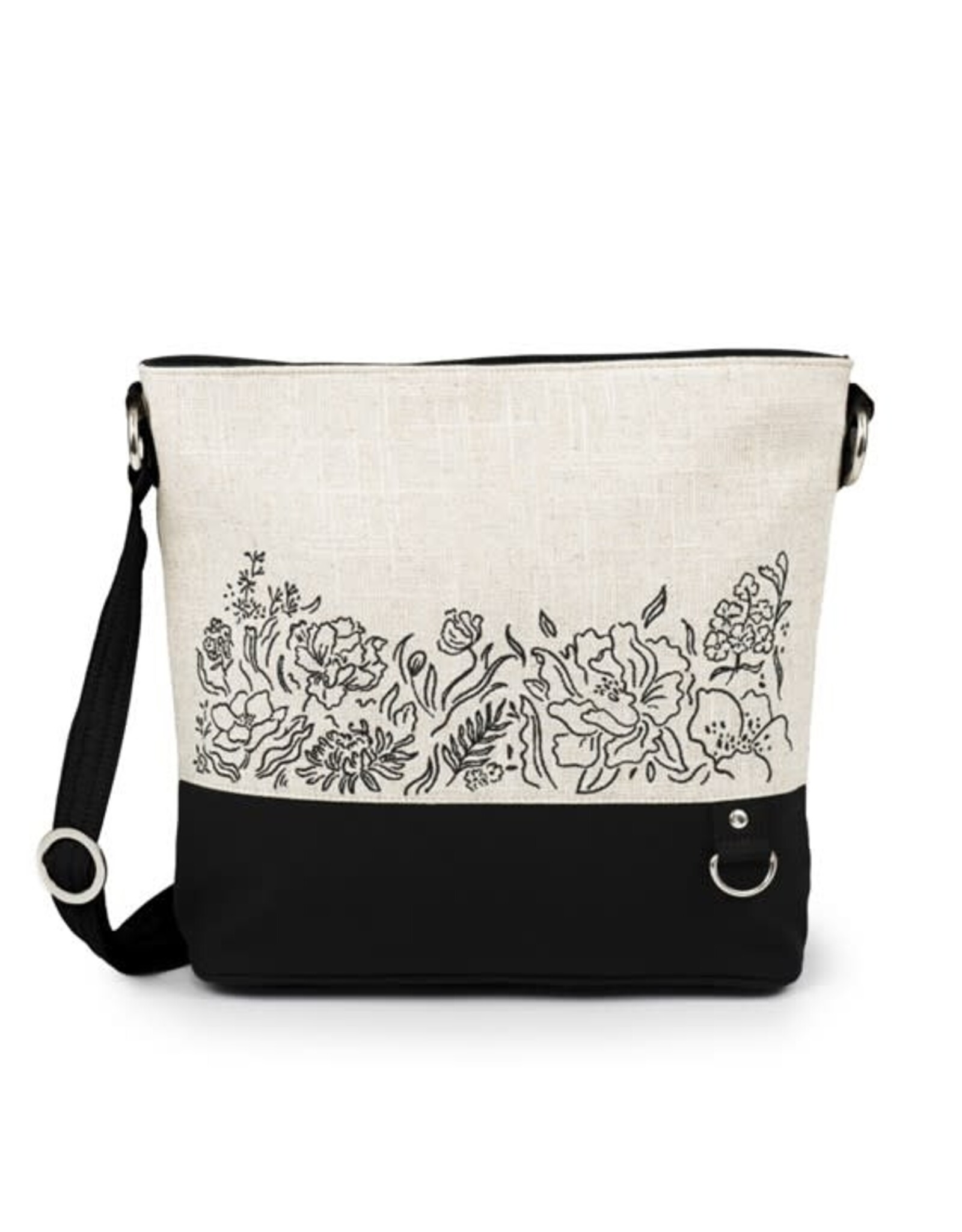 Jak's Sac Fleurs (Réglisse) - Noir