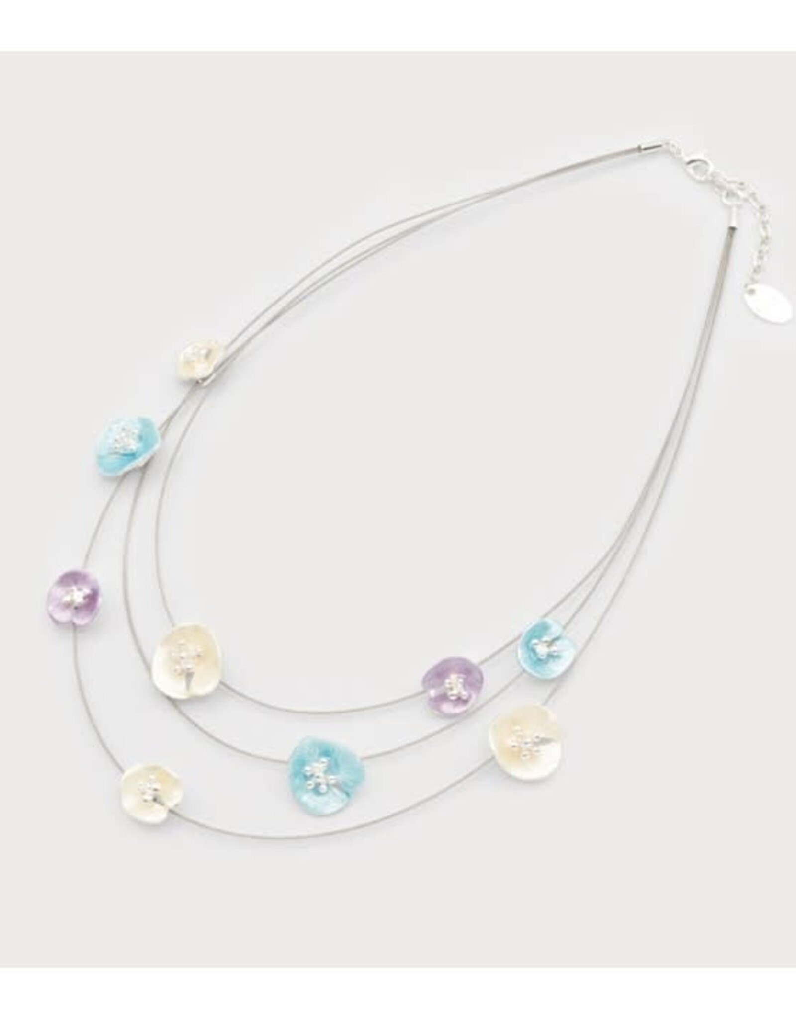 Caracol Collier 3 rang Pavots - Multi