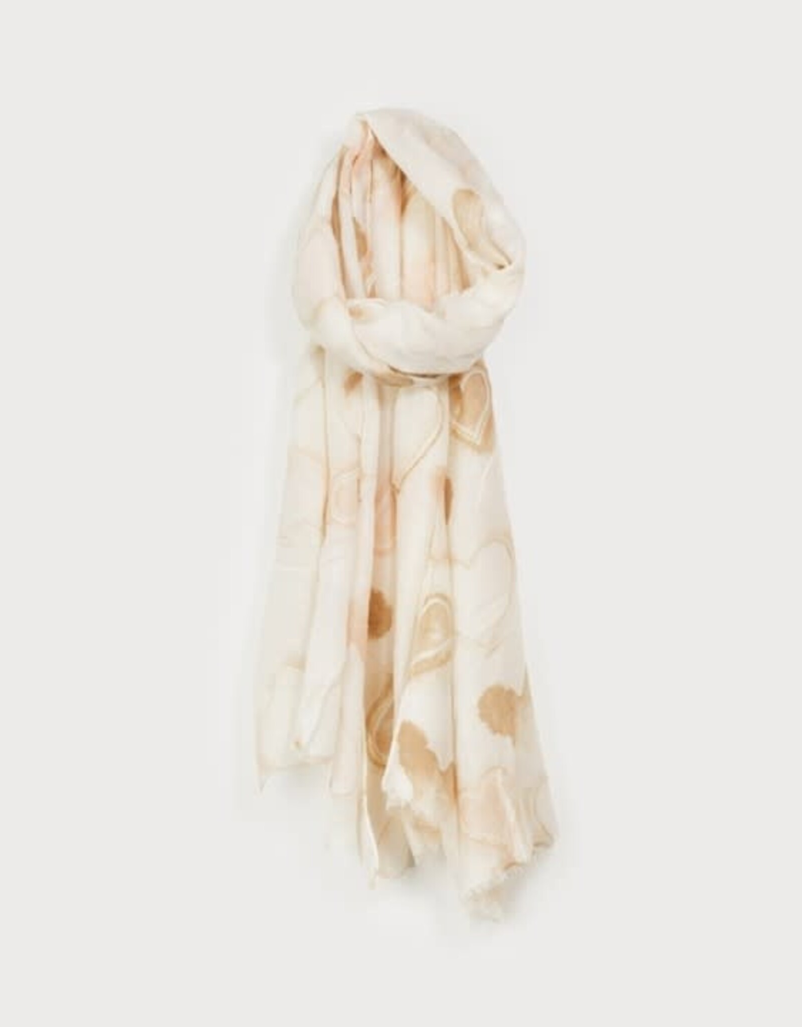Foulard - Coeurs beige