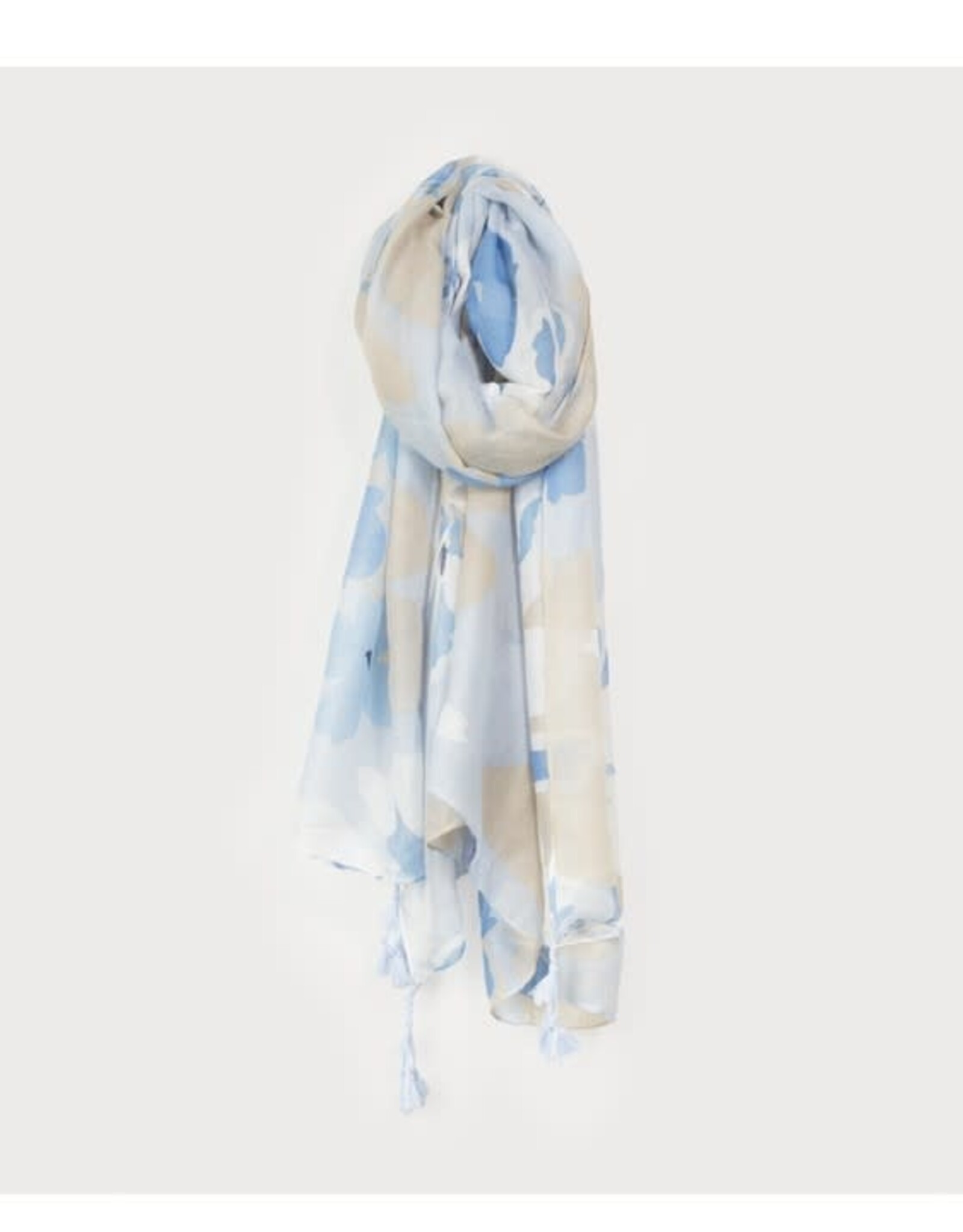Caracol Foulard Fleuri Bleu & beige