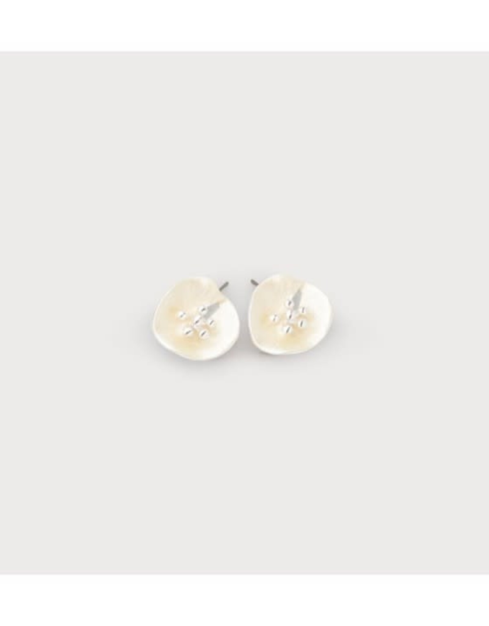 Caracol Boucles d'oreilles - Pavots blanc