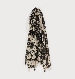 Caracol Foulard 6196 - Fleurs Crème & Noir