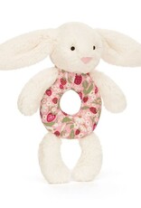 Jellycat Hochet anneau - Lapin Crème Berry