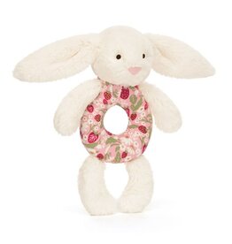 Jellycat Hochet anneau - Lapin Crème Berry