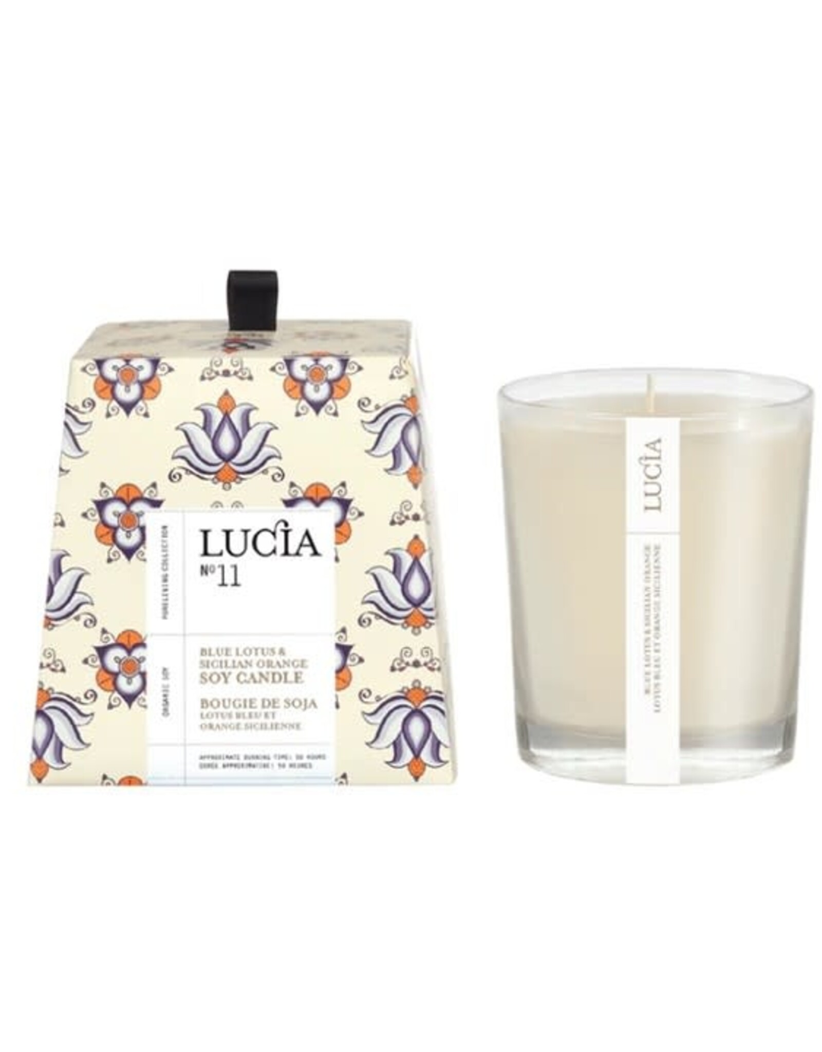 Lucia  par  Pure Living Bougie de soja Lotus bleu & orange
