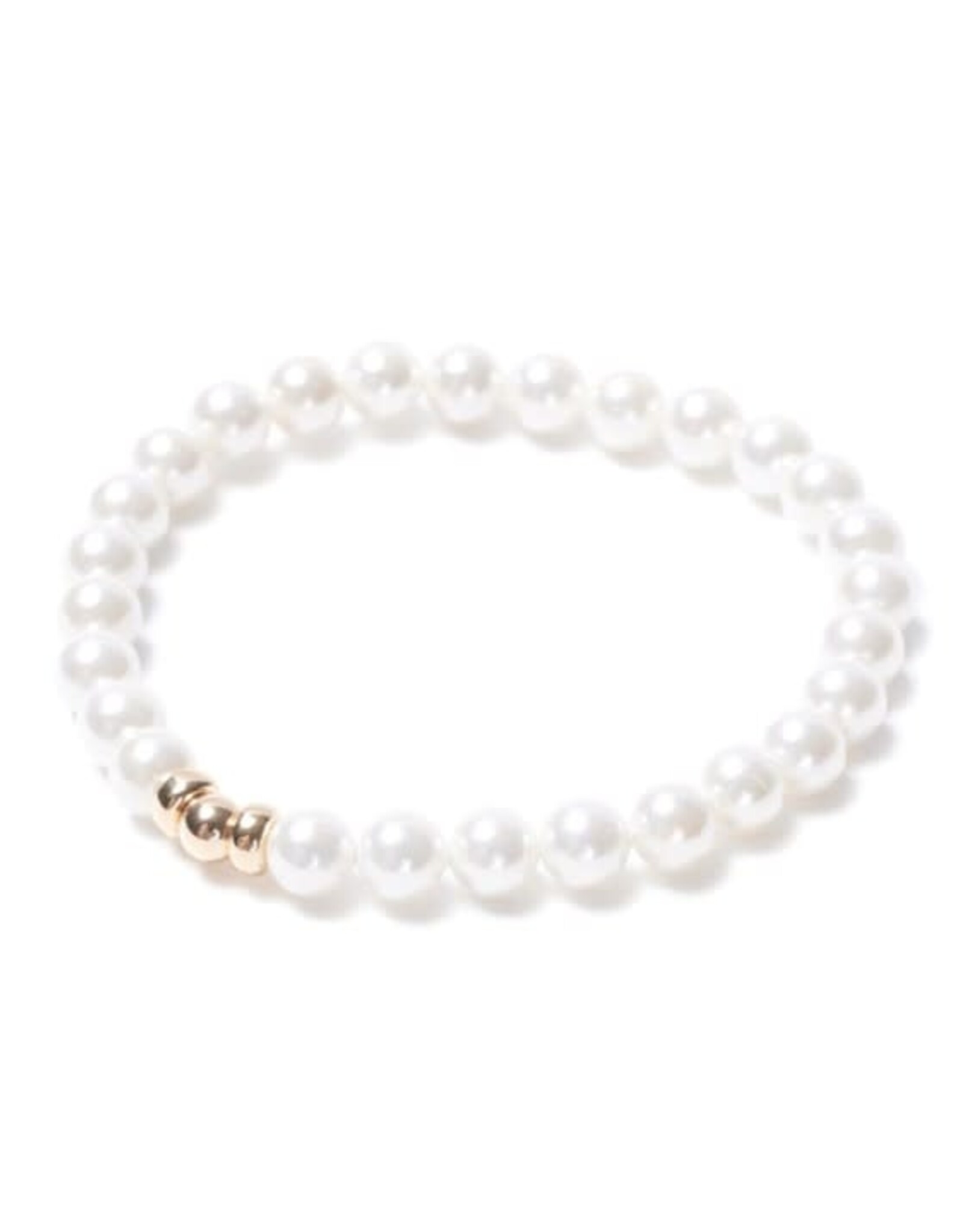 Beblue Bracelet be Classic perle blanche - Or