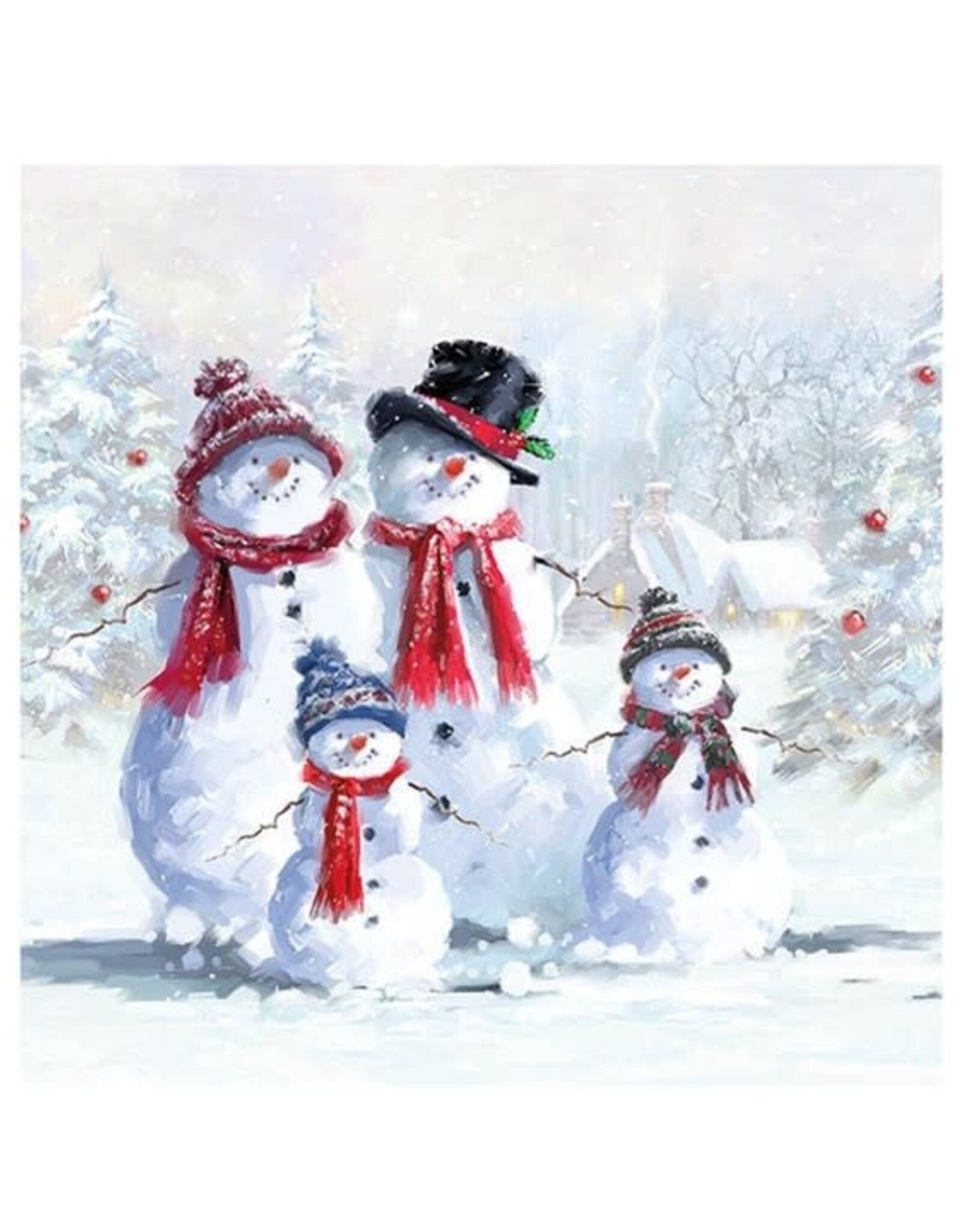 Serv. Table - Famille Bonhomme neige
