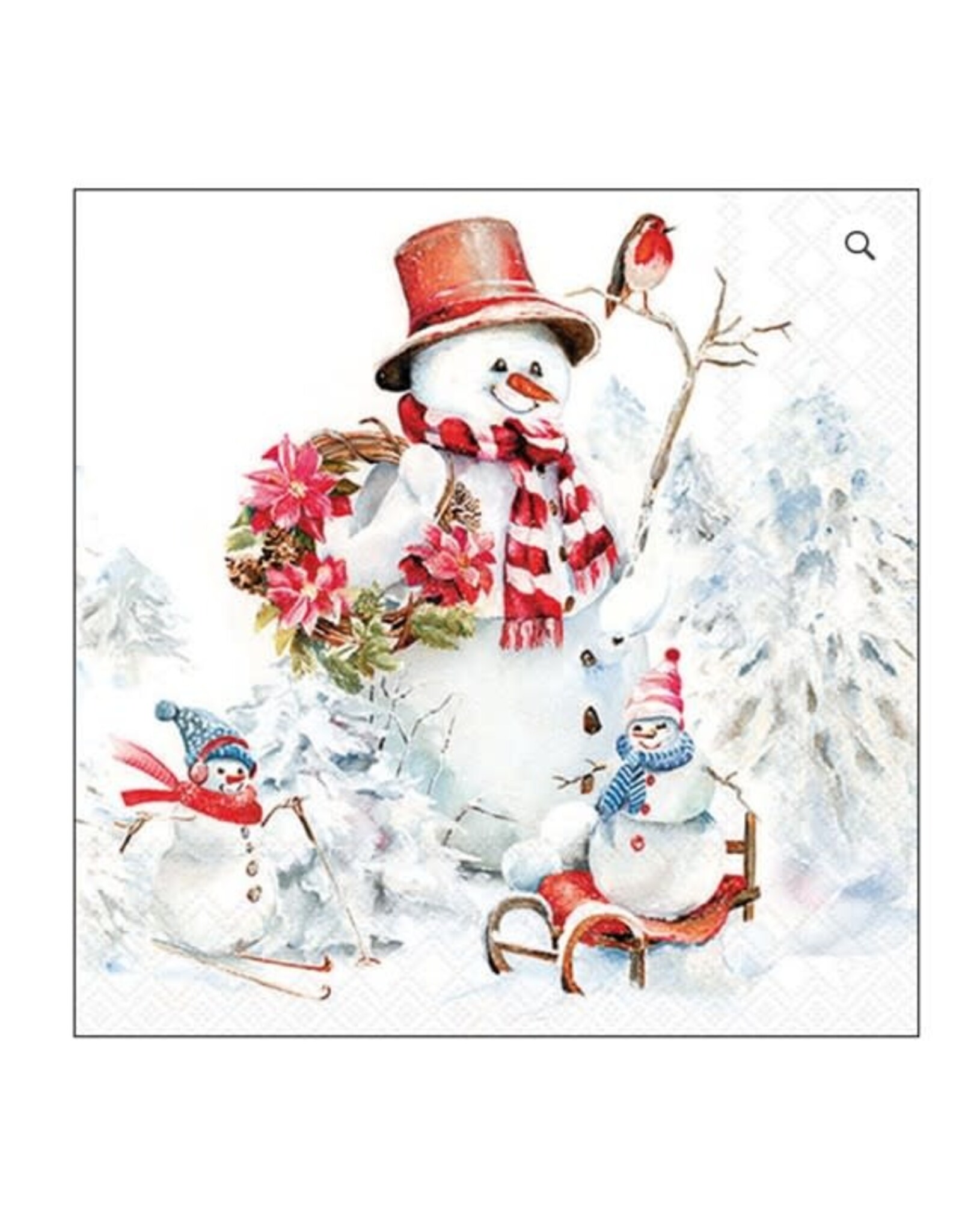 Serv. Table - Bonhomme neige Sportif