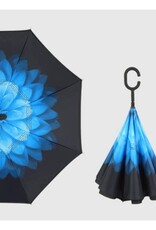 Parapluie Fleur - Bleu Royal