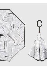 Parapluie Reverse -  Journaux Blanc