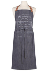 Tablier denim + cuir BBQ