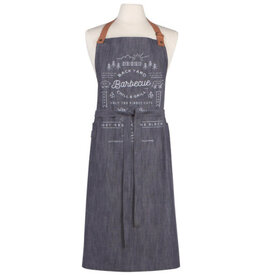 Tablier denim + cuir BBQ