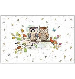 Napperon -  2 hiboux