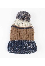 Tuque  Tricot Bleu & Brun