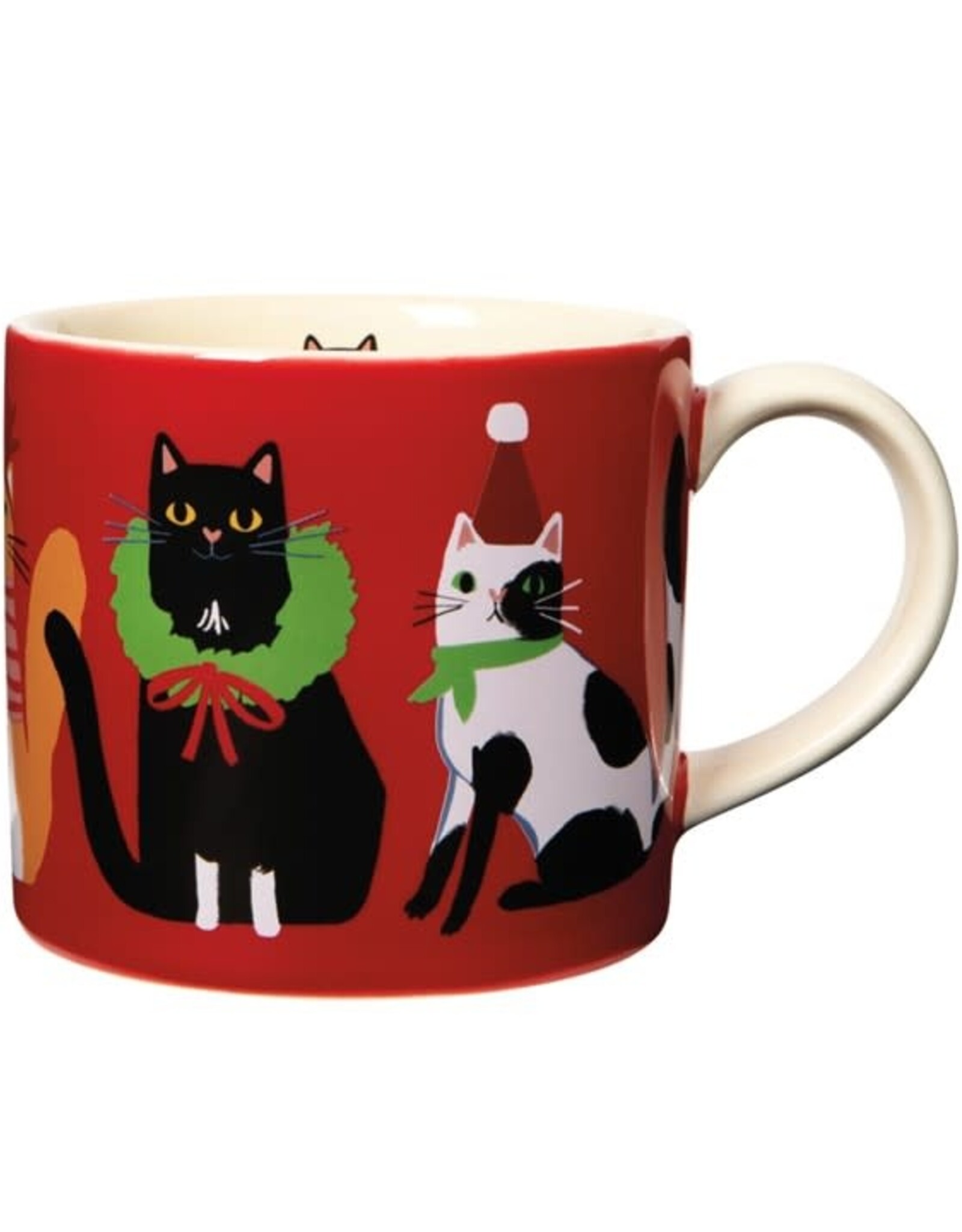 Tasse chat Noel - Rouge