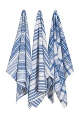 Ens 3 Linges  à vaisselle Jumbo - Bleu Royal