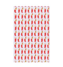 Linge Vaisselle  - Chat noel + bas