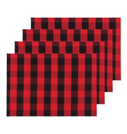 Ens. 4 Napperons Buffalo - Rouge