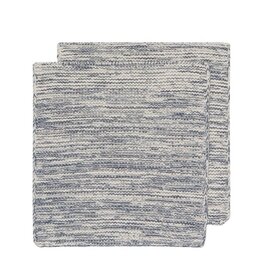 2 torchons en tricot - Marine