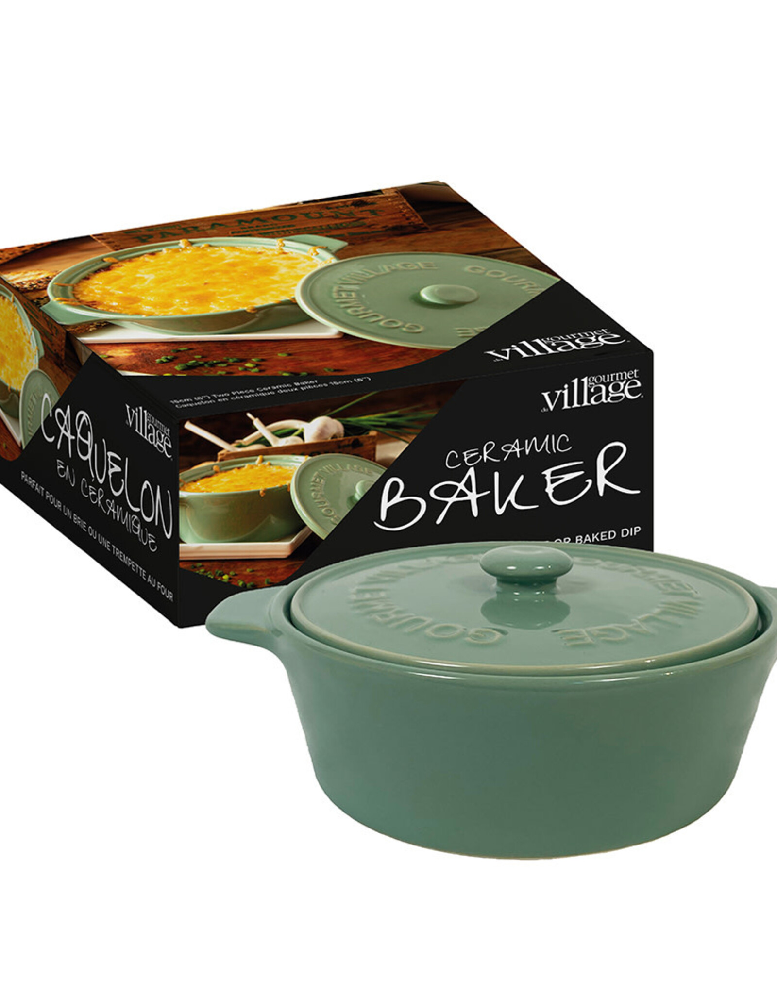 Gourmet du Village Caquelon pour brie -  Vert