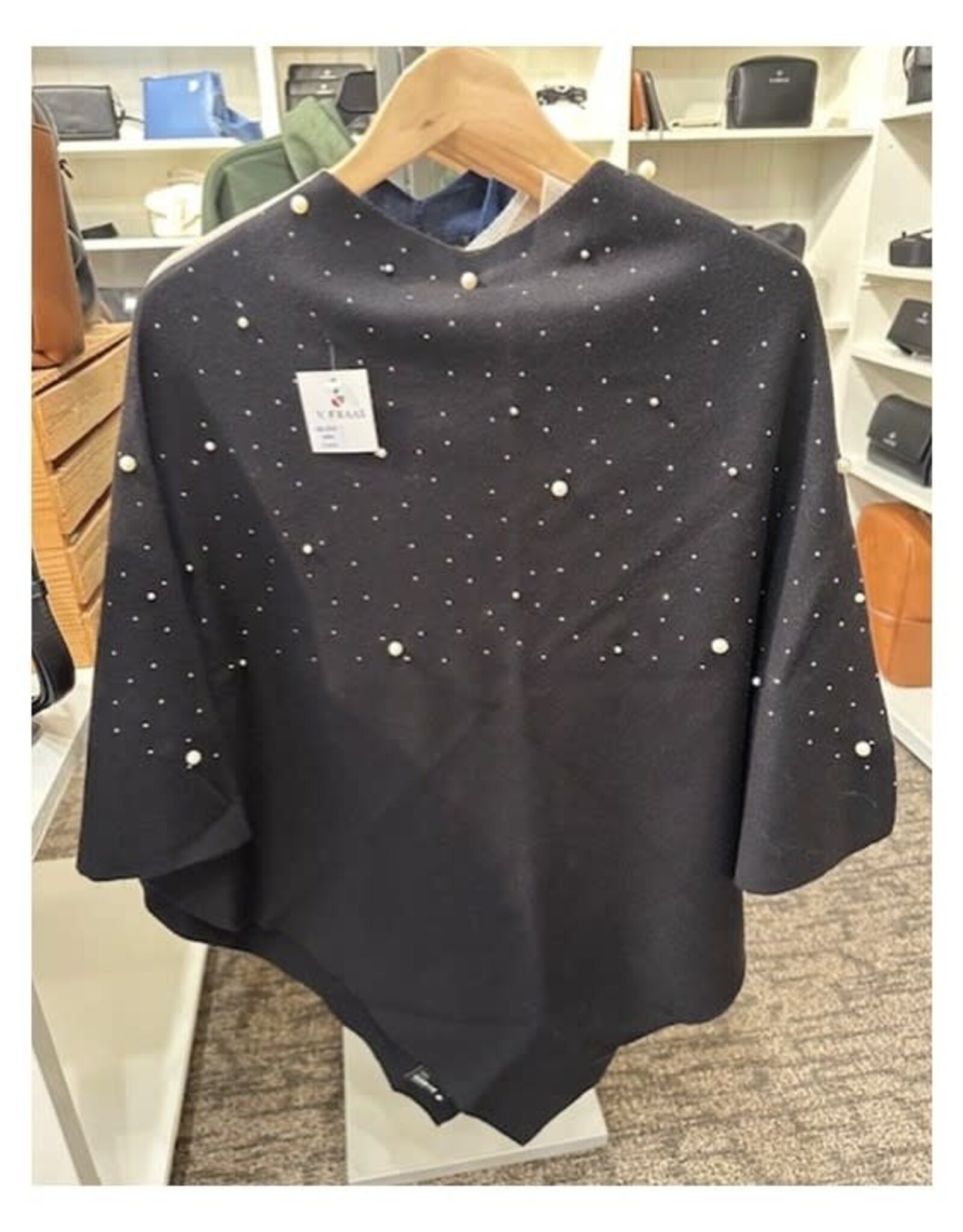 Fraas Poncho  noir + Perle