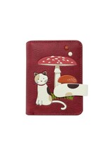 ESPE Petit portefeuille Chat + champignons - Rouge ESPE Petit portefeuille Chat + champignons - Rouge