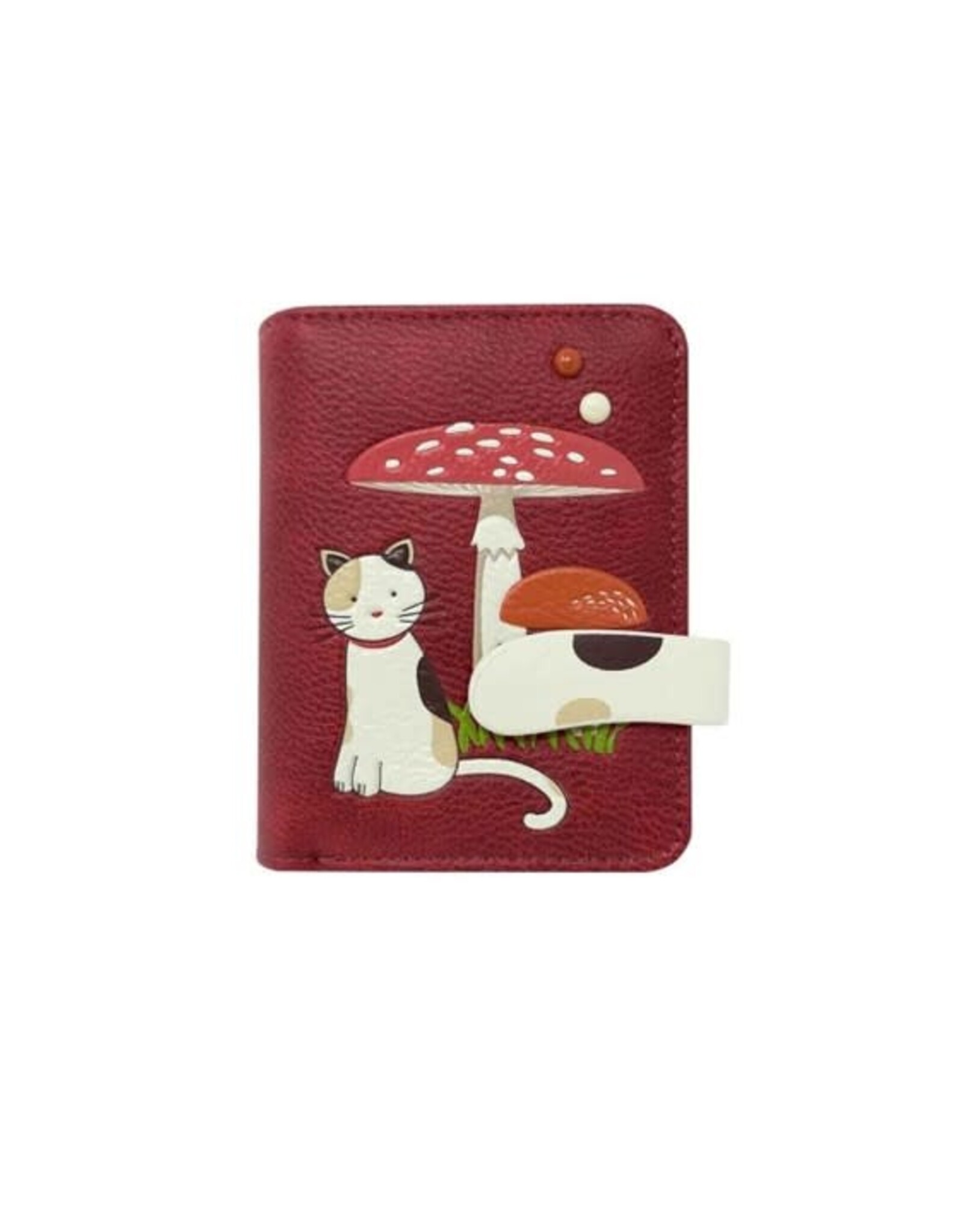 ESPE Petit portefeuille Chat + champignons - Rouge