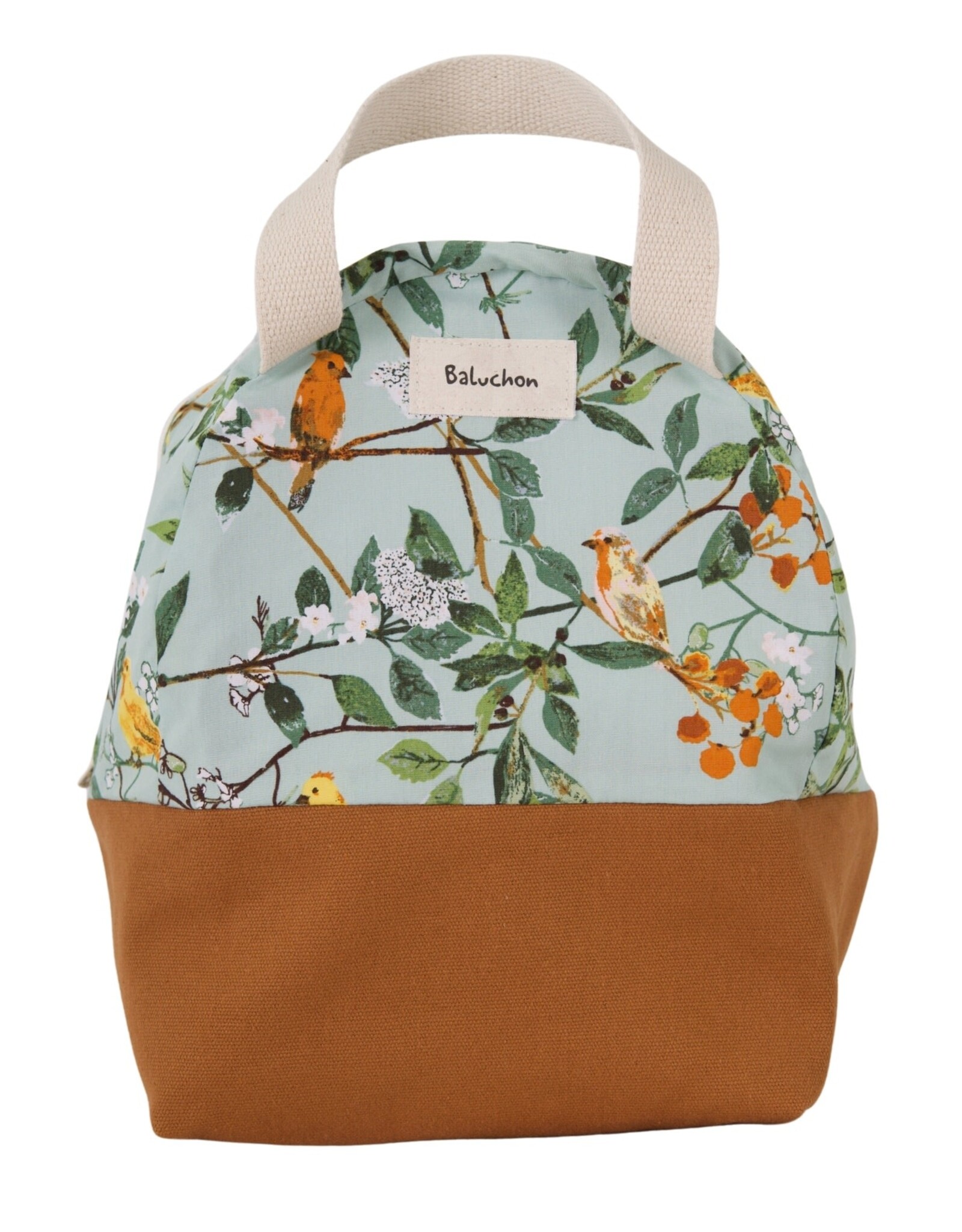 Baluchon Sac Lunch - Fleuri + Oiseau #1912