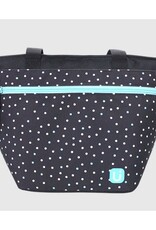 Sac à lunch - Noir à pois aqua