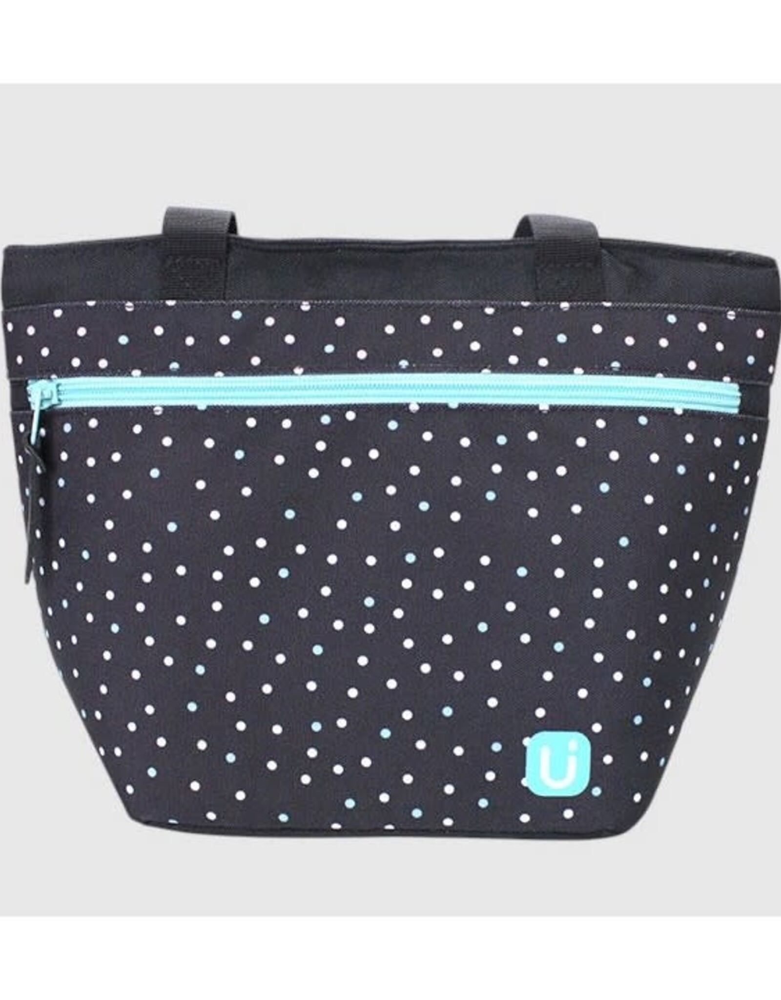 Sac à lunch - Noir à pois aqua