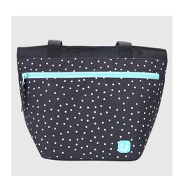 Sac à lunch - Noir à pois aqua