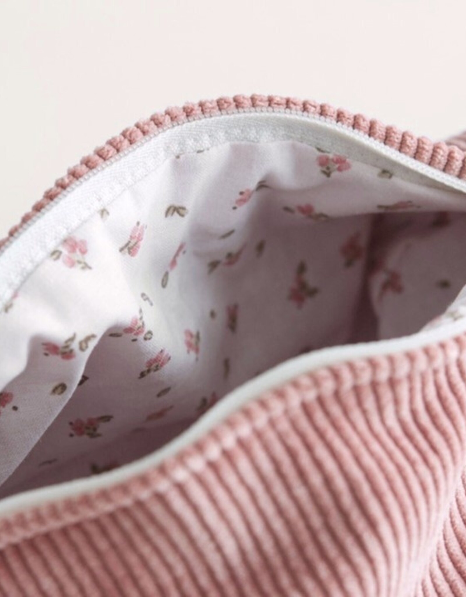Baluchon Petit sac à cosmétique - corduroy Rose
