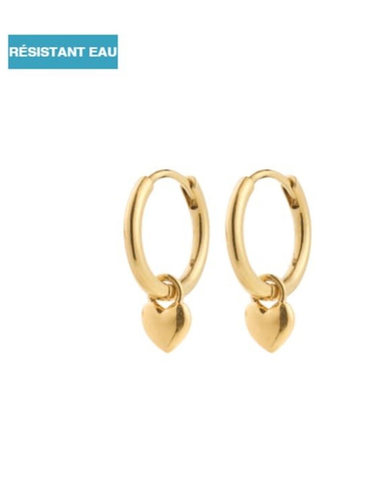 Pilgrim Anneaux coeur Alaia - Or