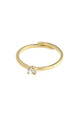 Pilgrim Bague lulu + cristal - Or