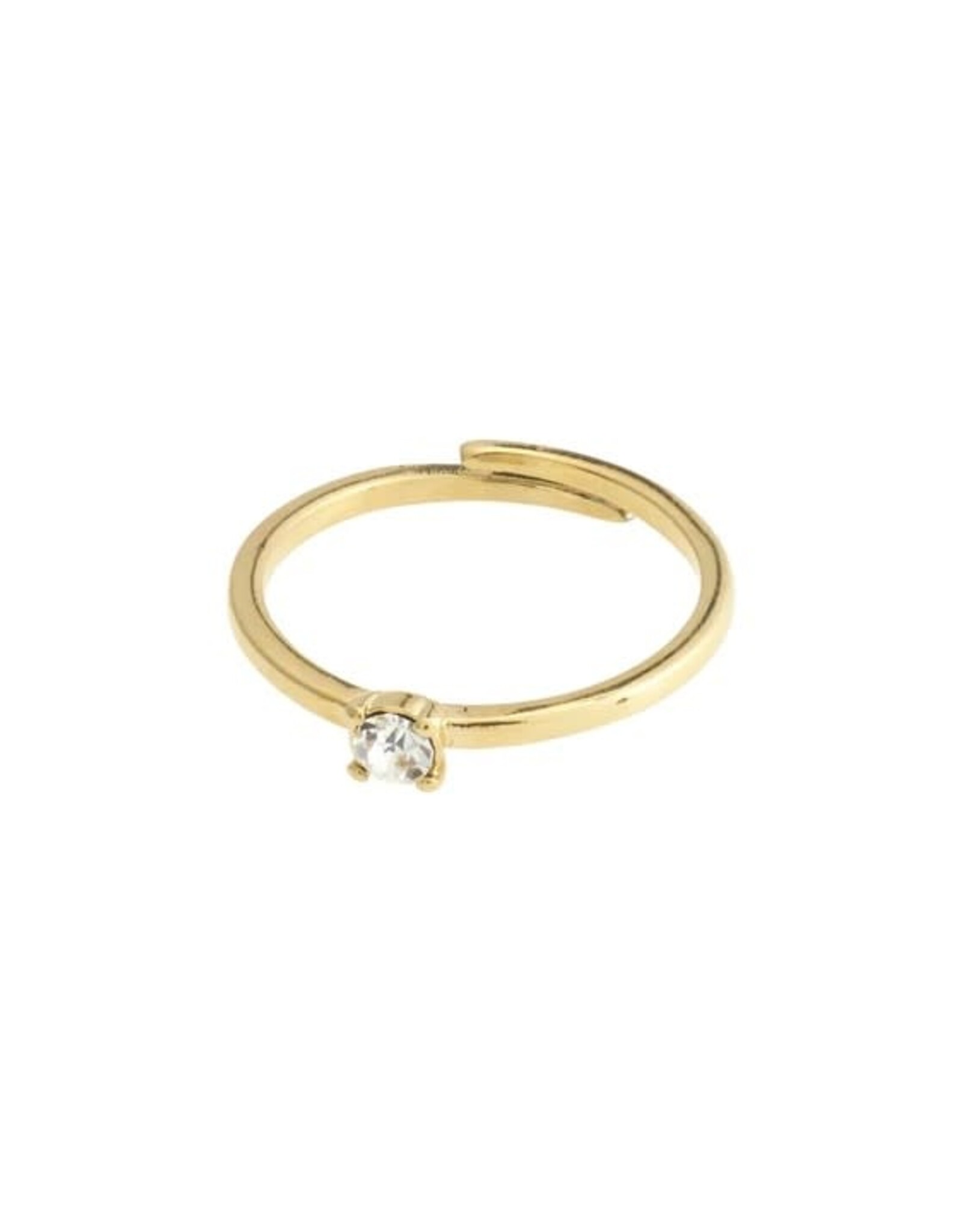 Pilgrim Bague lulu + cristal - Or